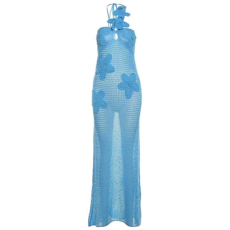 Cralom Halter Knit Bodycon Dress: Sexy & Elegant Beach Clubwear for Summer Trend