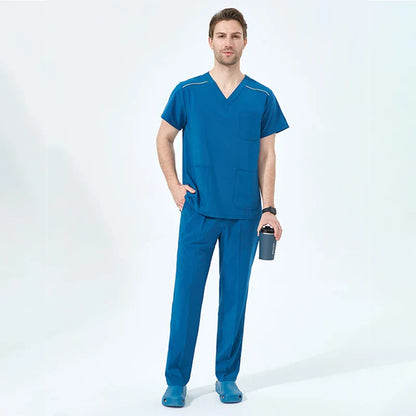 Cralom Men's Stretch Medical Scrub Uniforms - Ultra Soft Workwear Outfit