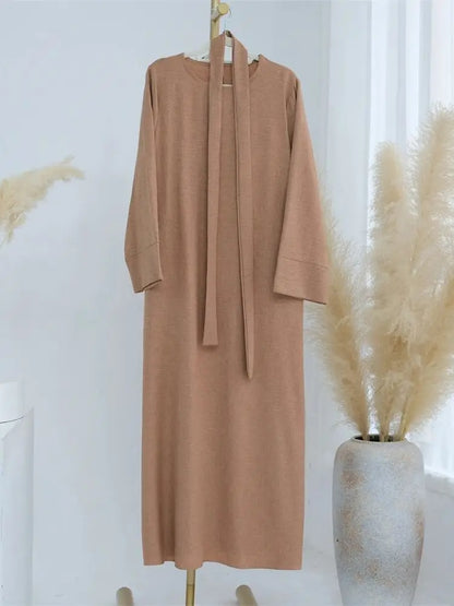 Cralom Ramadan Eid Abaya Dubai Modest Dress Muslim Prayer Kaftan Robe