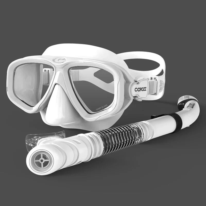 Cralom 2024 Diving Mask Set for Adults - Anti-Fog Goggles, Snorkel Tube