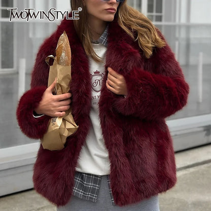 Cralom Lapel Button Jacket, Long Sleeve Coat, Designer Fashion Style for Women