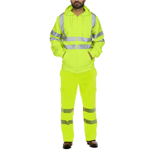 Cralom Men's Reflective Fleece Work Set - Gear for Sanitation Workers