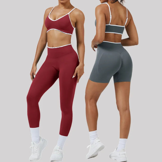 Cralom Seamless Yoga Set: Backless Sports Bra & Quick-Dry Leggings for Fitness
