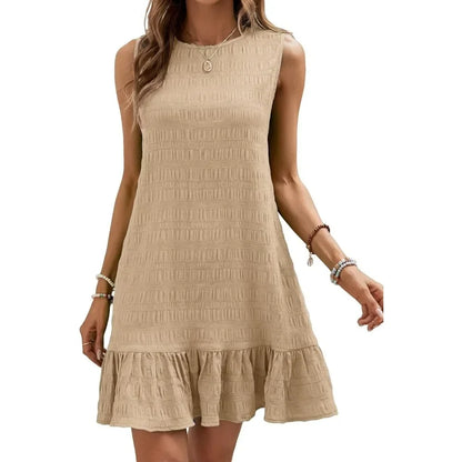 Cralom Women's Summer A-Line Midi Dress - Elegant Vintage Casual Loose Short Dresses