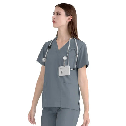 Cralom Short Sleeve Scrubs Sets for Women - Nursing Uniforms and Hospital Gowns