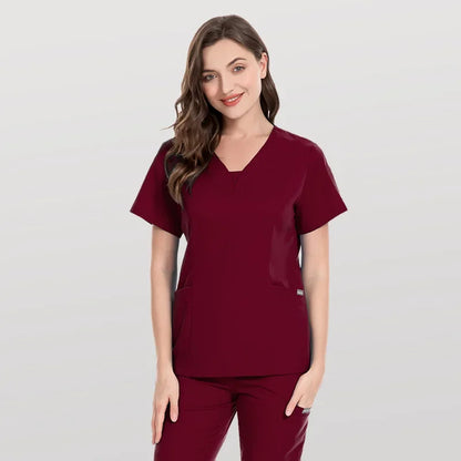 Cralom Slim Fit Medical Scrubs Set for Nursing, Surgery, Dental - Women's Professional Uniform