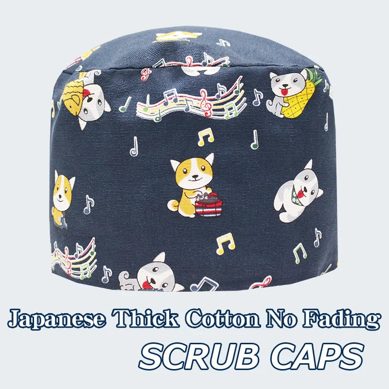 Cralom Cotton Scrub Caps | Adjustable Surgical Hats for Women and Men