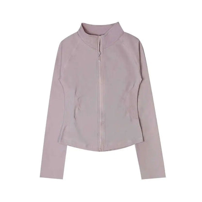Cralom Zippy Jacket: Women's Seamless Active Wear Gym Top for Running, Yoga & Pilates