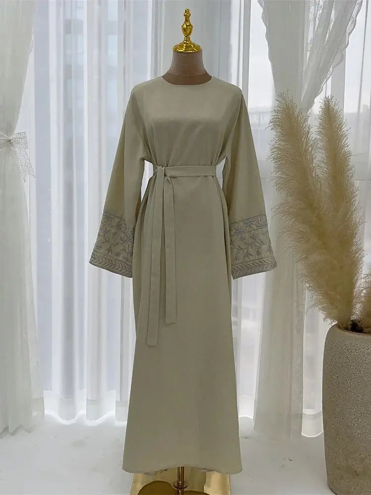 Cralom Black Eid Abaya Modest Dress for Muslim Women
