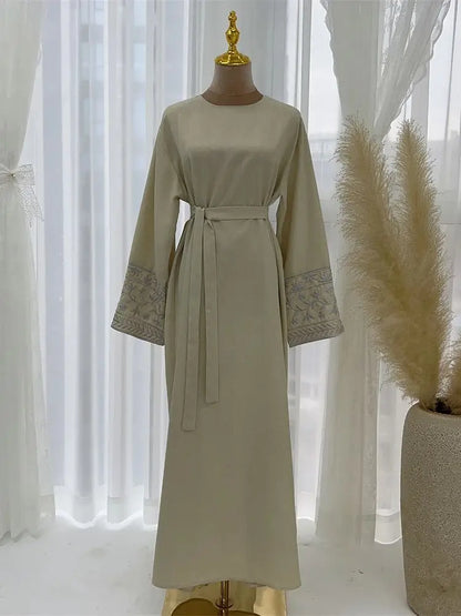 Cralom Black Eid Abaya Modest Dress for Muslim Women