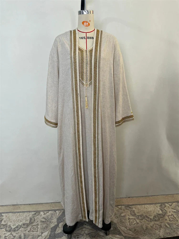 Cralom Ramadan Eid Abaya Set: 2-Piece Ensemble for Women