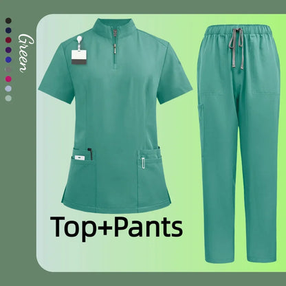 Cralom Unisex V-Neck Medical Scrubs Set - Hospital Work Uniform