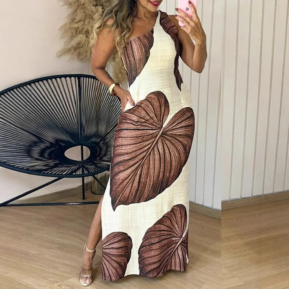 Cralom Printed Sleeveless Sexy Slim Fit Dress Summer 2025