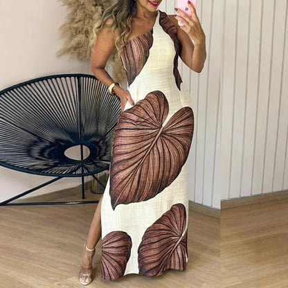 Cralom Printed Sleeveless Sexy Slim Fit Dress Summer 2025