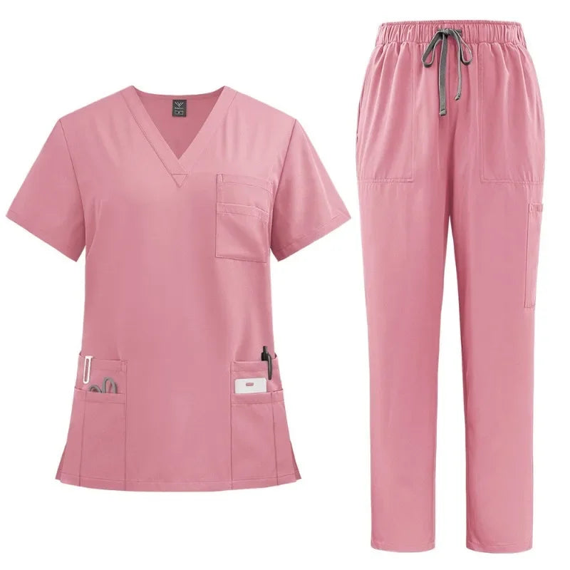 Cralom Unisex Medical Scrubs Set - Nursing Uniform for Clinical Work.