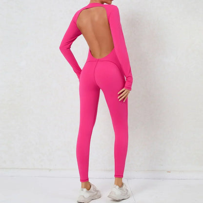 Cralom Backless Yoga Jumpsuit: Sexy One-Piece Butt-Lifting Bodysuit for Women