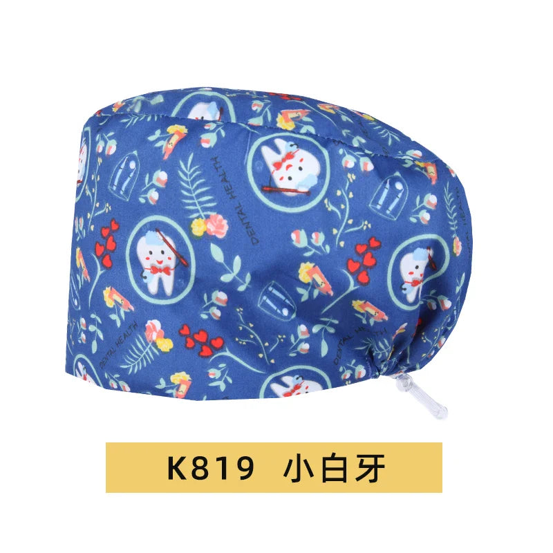Cralom Cotton Scrub Caps - Unisex Nursing Surgical Medical Hat for Stylish Professionals