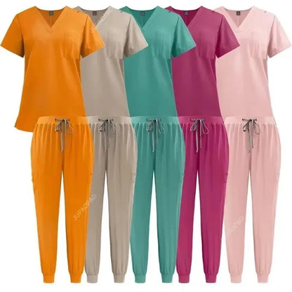 Cralom Men's Nurse Scrubs Set: Classic Medical Uniform for Clinical Work