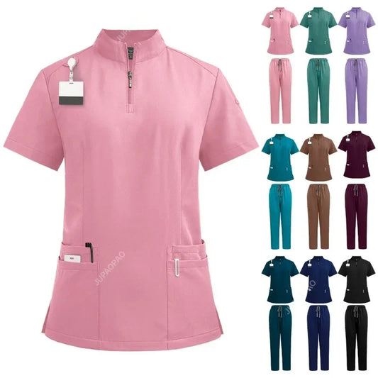 Cralom V-neck Scrubs Set for Hospital & Dental Surgery Work
