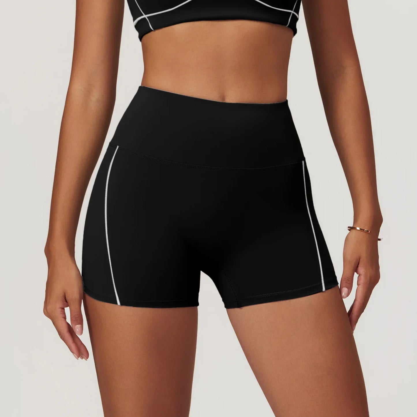 Cralom High Waist Yoga Shorts for Women's Fitness and Running