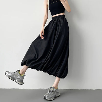 Cralom Vintage Streetwear Casual Skirts | High Waist Ball Gown | 2025 New Spring Summer