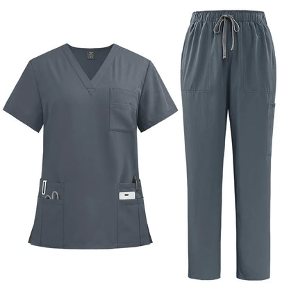 Cralom Unisex Medical Scrubs Set - Nursing Uniform for Clinical Work.