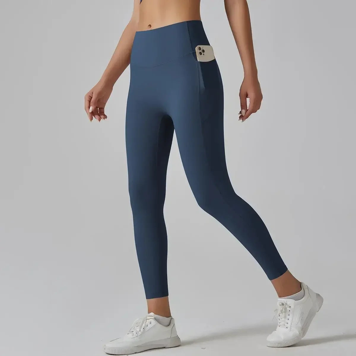 Cralom High Waist Yoga Pants with Side Pockets & Hip Scrunch