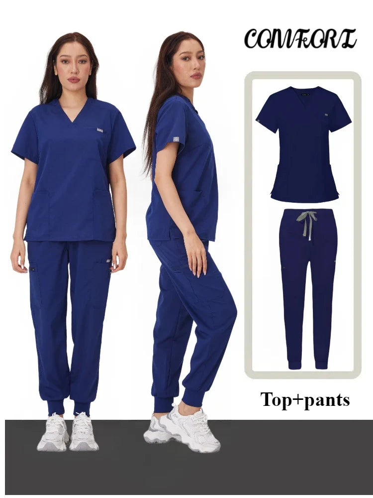 Cralom Scrub Suit Set - Hospital Nurse Workwear Uniform