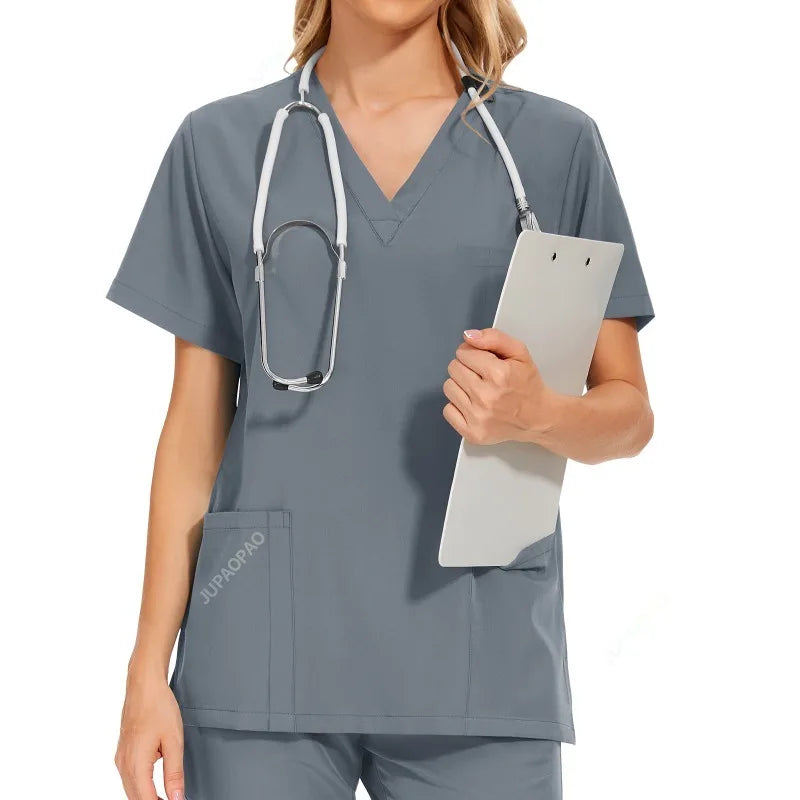 Cralom Pharmacy Nurse Uniform Set for Hospital Doctor Workwear