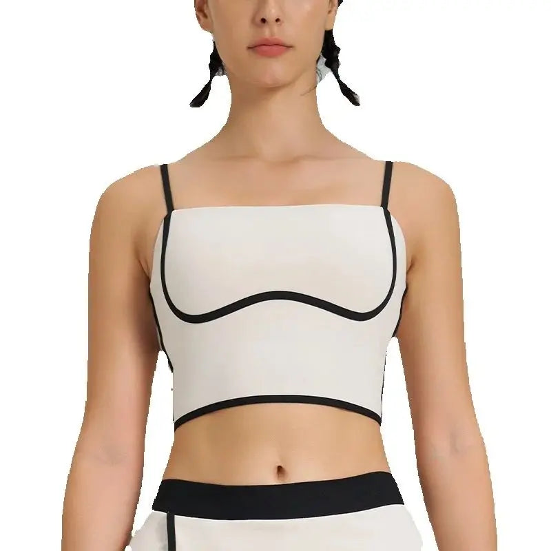 Cralom Women's Tennis Set: Vest & Skirt Fitness Yoga Gym Sportswear