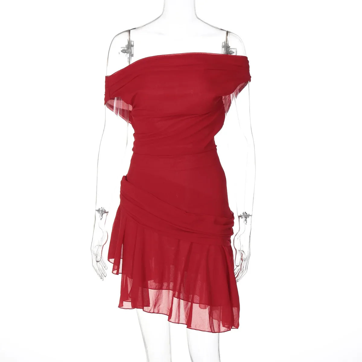 Cralom Women's Off Shoulder Irregular Dress - Summer 2024 Style