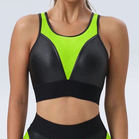 Cralom Yoga Set: Bra Push-Up & High Waist Leggings Sports Suit