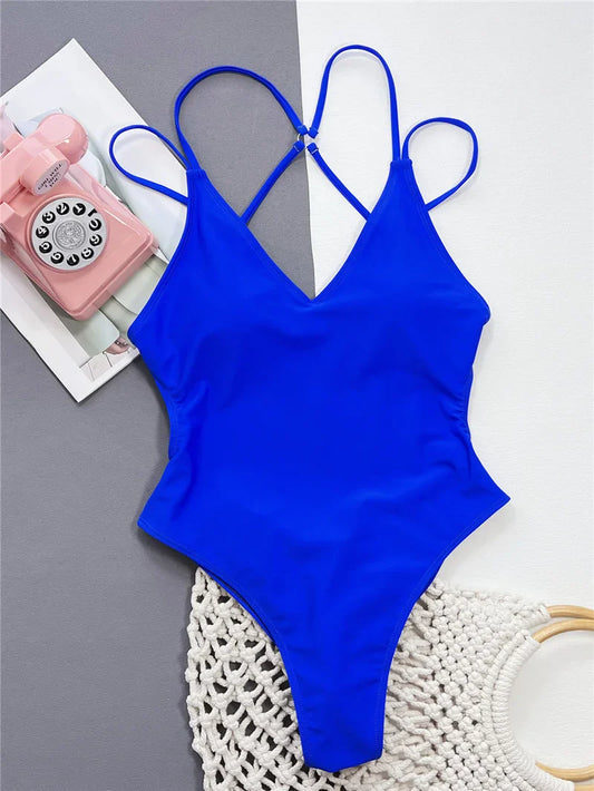 Cralom Backless Pad Swimwear Bikini for Women 2025