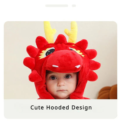Cralom Giraffe Baby Hooded Jumpsuit: Unisex Yellow Pajamas