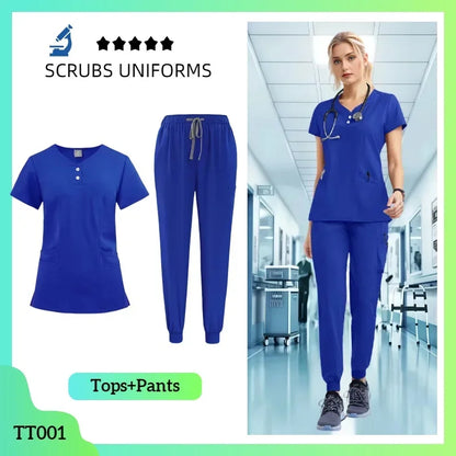 Cralom Women's Lab Coat & Unisex Pants Set