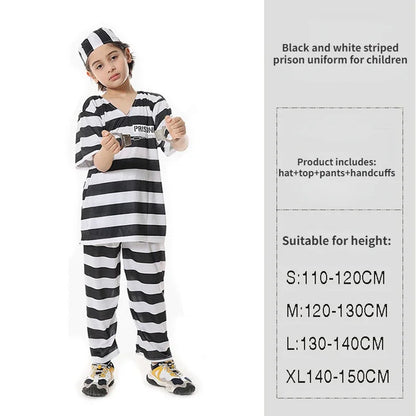 Cralom Men's Orange Prisoner Jumpsuit Halloween Costume