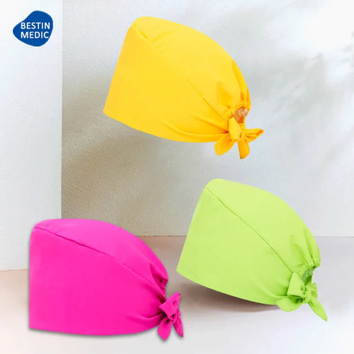 Cralom Summer Medical Caps for Beauty Salon, Spa & Clinic - Soft Surgical Hats