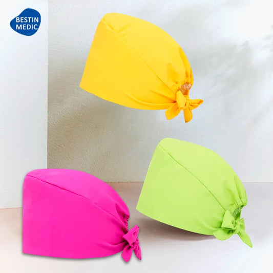 Cralom Summer Medical Caps for Beauty Salon, Spa & Clinic - Soft Surgical Hats
