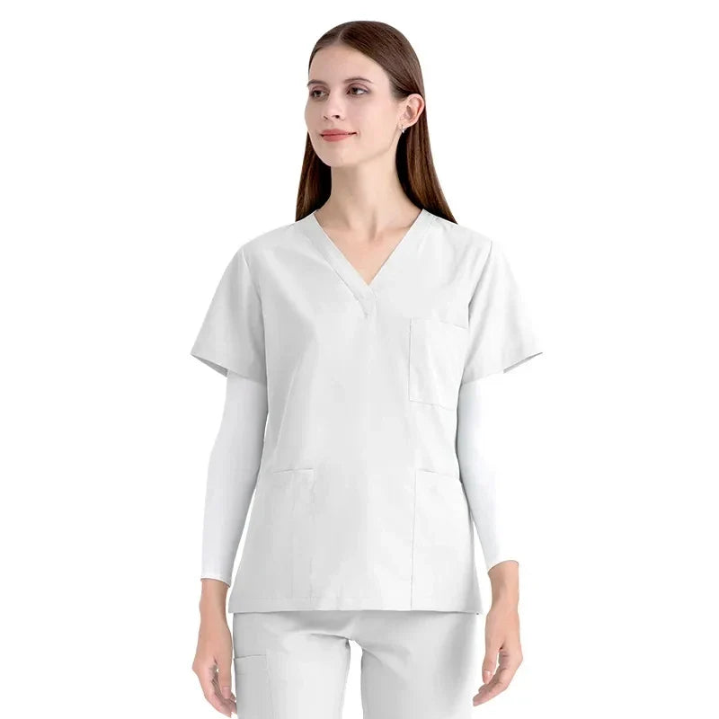 Cralom Short Sleeve Scrubs Sets for Women - Nursing Uniforms and Hospital Gowns
