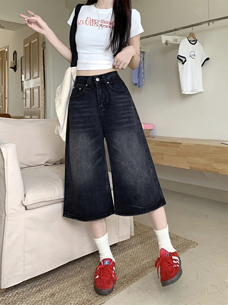 Cralom High Waist Plus Size Straight Leg Jeans for Women - Summer Collection