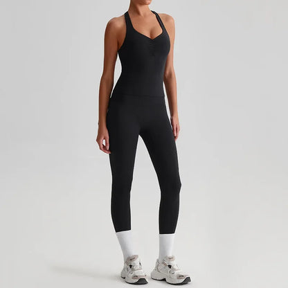 Cralom Naked Feel Seamless Yoga Set: Sports Bra & Slim-Fit Leggings