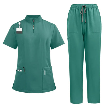 Cralom V-neck Scrubs Set for Hospital & Dental Surgery Work