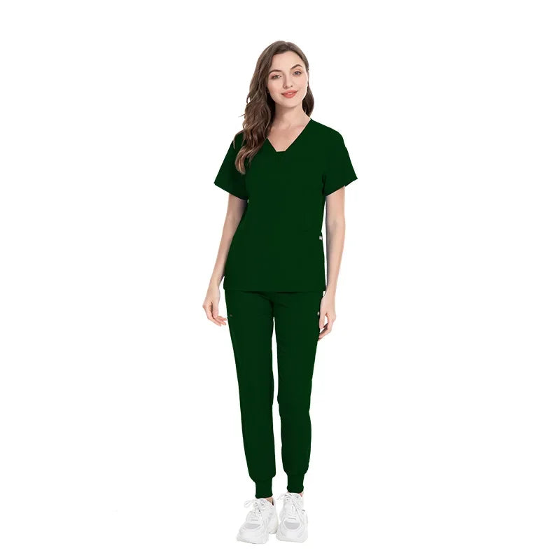 Cralom Slim Fit Medical Scrubs Set for Nursing, Surgery, Dental - Women's Professional Uniform