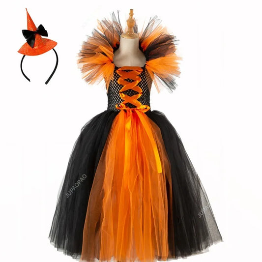 Cralom Witch Dress Evil Queen Cosplay Tutu Princess Outfit