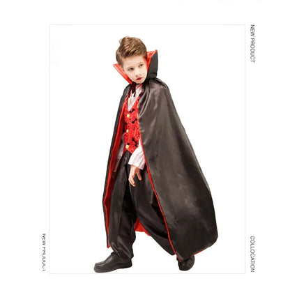 Cralom Boys Vampire Cosplay Costume Kids Halloween Carnival Party Outfit