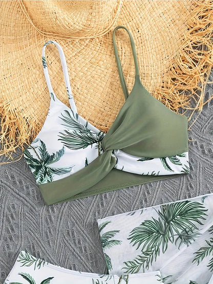Cralom Young Girl 3-Piece Bikini Set - Big Girl Separated Swimsuit