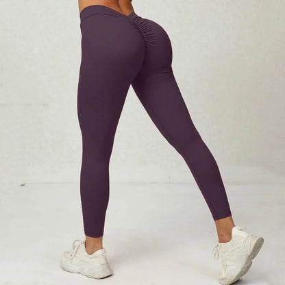 Cralom V-Waist Butt Lifting Yoga Pants for Women