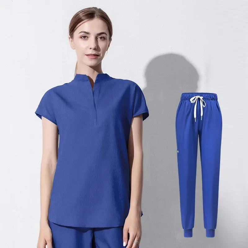 Cralom Women's Short Sleeve Scrub Set - Professional Medical Attire
