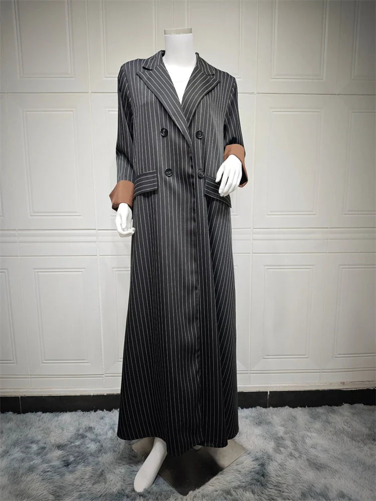 Cralom Shiny Satin Batwing Kimono Abaya Dubai Luxury Muslim Kaftan Robe