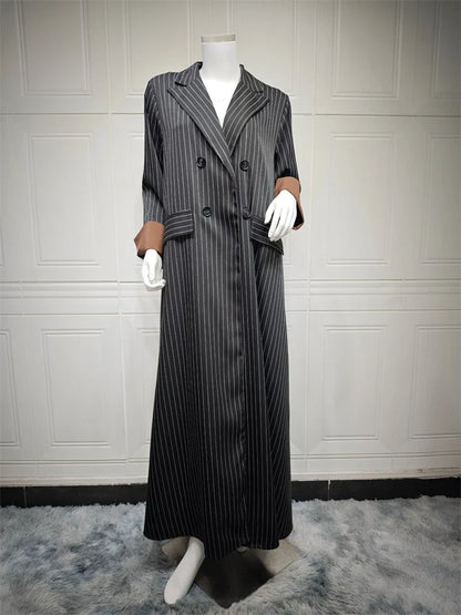 Cralom Shiny Satin Batwing Kimono Abaya Dubai Luxury Muslim Kaftan Robe
